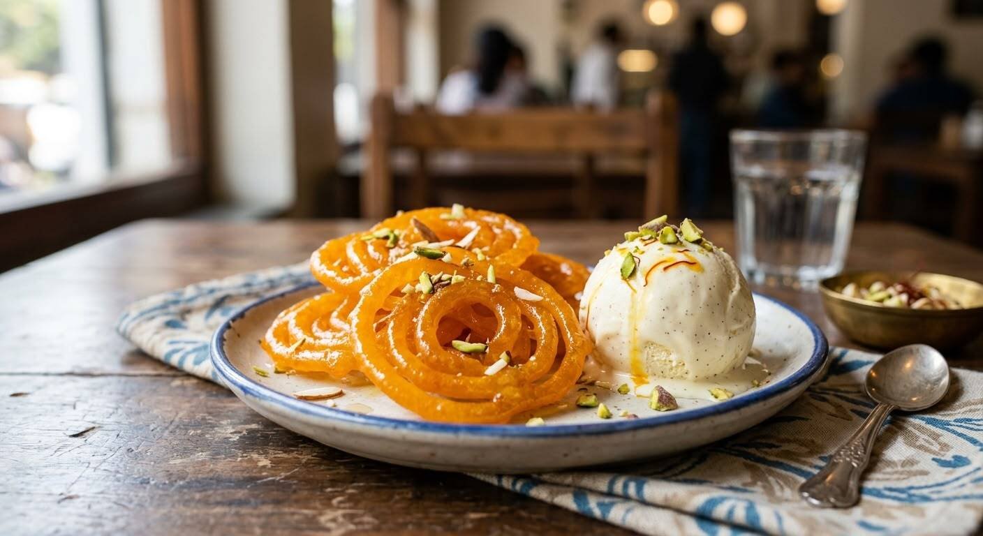 8c78cbf0-441d-4822-a25d-e5cbf59ca589 Jalebi with Ice Cream - Image 1